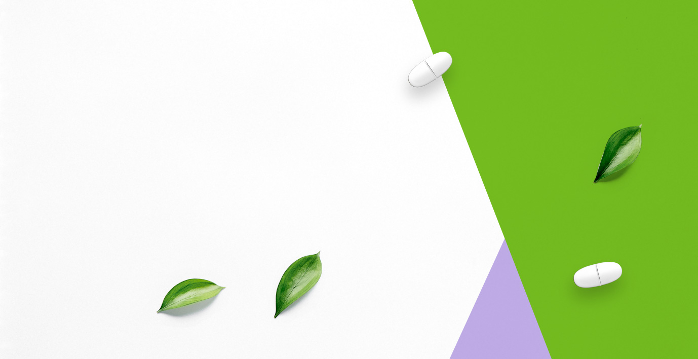 Purple and green vitamin background