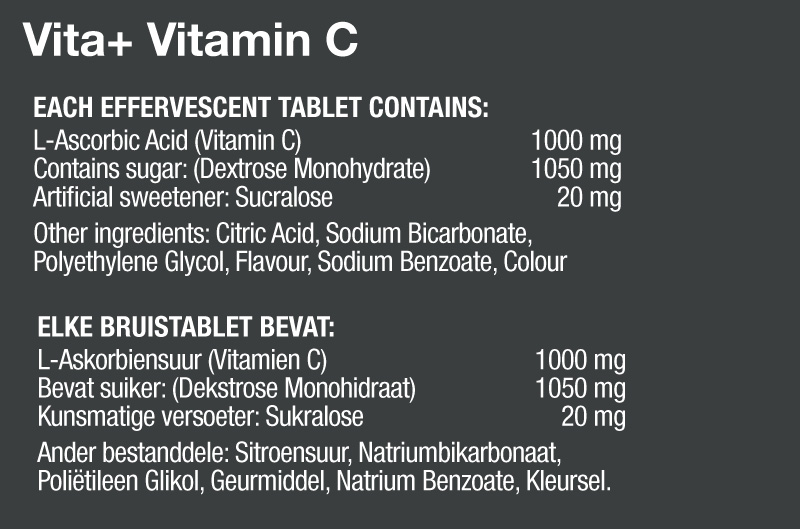 Vitamin C Effervescent Nutritional Tablet Information
