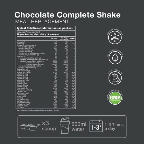 Complete Shake Chocolate (3) Complete Shake Mix 400g